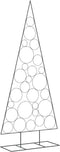 vidaXL - Kerstdecoratie - kerstboom - 210 - cm - metaal - zwart