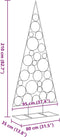 vidaXL - Kerstdecoratie - kerstboom - 210 - cm - metaal - zwart