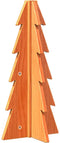 vidaXL - Kerstdecoratie - kerstboom - 49 - cm - massief - grenenhout - wasbruin