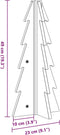 vidaXL - Kerstdecoratie - kerstboom - 49 - cm - massief - grenenhout