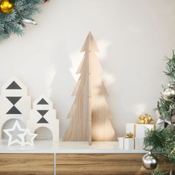 vidaXL - Kerstdecoratie - kerstboom - 59,5 - cm - massief - grenenhout