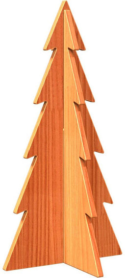vidaXL - Kerstdecoratie - kerstboom - 59,5 - cm - massief - grenenhout - wasbruin