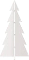 vidaXL - Kerstdecoratie - kerstboom - 59,5 - cm - massief - grenenhout - wit