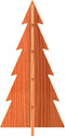 vidaXL - Kerstdecoratie - kerstboom - 59,5 - cm - massief - grenenhout - wasbruin