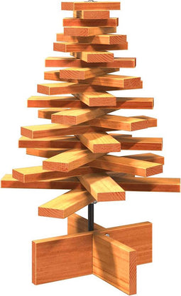 vidaXL - Kerstdecoratie - kerstboom - 60 - cm - massief - grenenhout - wasbruin