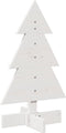 vidaXL - Kerstdecoratie - kerstboom - 60 - cm - massief - grenenhout - wit