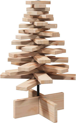 vidaXL - Kerstdecoratie - kerstboom - 60 - cm - massief - grenenhout