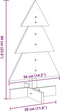 vidaXL - Kerstdecoratie - kerstboom - 60 - cm - massief - grenenhout