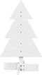 vidaXL - Kerstdecoratie - kerstboom - 60 - cm - massief - grenenhout - wit