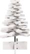 vidaXL - Kerstdecoratie - kerstboom - 60 - cm - massief - grenenhout - wit