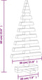 vidaXL - Kerstdecoratie - kerstboom - 60 - cm - massief - grenenhout