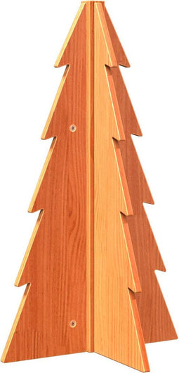 vidaXL - Kerstdecoratie - kerstboom - 69,5 - cm - massief - grenenhout - wasbruin