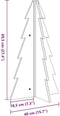 vidaXL - Kerstdecoratie - kerstboom - 69,5 - cm - massief - grenenhout - wasbruin