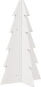 vidaXL - Kerstdecoratie - kerstboom - 69,5 - cm - massief - grenenhout - wit