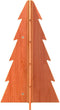 vidaXL - Kerstdecoratie - kerstboom - 69,5 - cm - massief - grenenhout - wasbruin