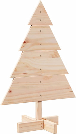 vidaXL - Kerstdecoratie - kerstboom - 70 - cm - massief - hout
