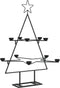 vidaXL - Kerstdecoratie - kerstboom - 75 - cm - metaal - zwart