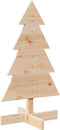 vidaXL - Kerstdecoratie - kerstboom - 80 - cm - massief - grenenhout