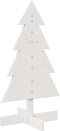 vidaXL - Kerstdecoratie - kerstboom - 80 - cm - massief - grenenhout - wit