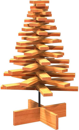 vidaXL - Kerstdecoratie - kerstboom - 80 - cm - massief - grenenhout - wasbruin