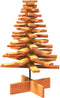 vidaXL - Kerstdecoratie - kerstboom - 80 - cm - massief - grenenhout - wasbruin