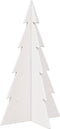 vidaXL - Kerstdecoratie - kerstboom - 80 - cm - massief - grenenhout - wit