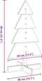 vidaXL - Kerstdecoratie - kerstboom - 80 - cm - massief - grenenhout - wasbruin