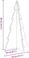 vidaXL - Kerstdecoratie - kerstboom - 80 - cm - massief - grenenhout - wasbruin