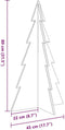 vidaXL - Kerstdecoratie - kerstboom - 80 - cm - massief - grenenhout - wit