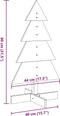 vidaXL - Kerstdecoratie - kerstboom - 80 - cm - massief - grenenhout