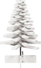 vidaXL - Kerstdecoratie - kerstboom - 80 - cm - massief - grenenhout - wit