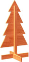 vidaXL - Kerstdecoratie - kerstboom - 80 - cm - massief - grenenhout - wasbruin