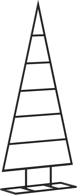 vidaXL - Kerstdecoratie - kerstboom - 90 - cm - metaal - zwart