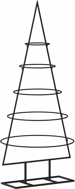 vidaXL - Kerstdecoratie - kerstboom - 90 - cm - metaal - zwart