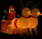 vidaXL - Kerstdecoratie - kerstman - en - rendieren - opblaasbaar - LED - 130 - cm