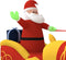 vidaXL - Kerstdecoratie - kerstman - en - rendieren - opblaasbaar - LED - 130 - cm