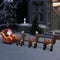 vidaXL - Kerstdecoratie - opblaasbaar - kerstman - en - rendieren - LED - 490 - cm