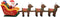 vidaXL - Kerstdecoratie - opblaasbaar - kerstman - en - rendieren - LED - 490 - cm