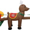 vidaXL - Kerstdecoratie - opblaasbaar - kerstman - en - rendieren - LED - 490 - cm