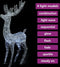 vidaXL - Kerstdecoratie - rendier - 250 - LED's - koudwit - 180 - cm - acryl