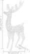 vidaXL - Kerstdecoratie - rendier - 250 - LED's - koudwit - 180 - cm - acryl