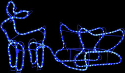 vidaXL - Kerstdecoratie - rendier - en - slee - 252 - LED's