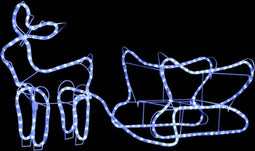 vidaXL - Kerstdecoratie - rendier - en - slee - 252 - LED's