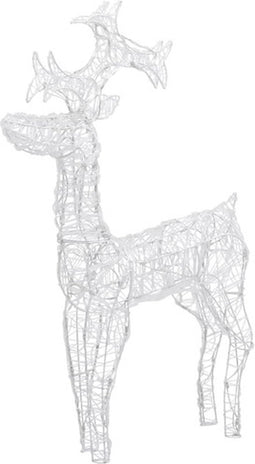 vidaXL - Kerstdecoratie - rendieren - 90 - LED's - 60x16x100 - cm - acryl