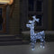 vidaXL - Kerstdecoratie - rendieren - 90 - LED's - 60x16x100 - cm - acryl
