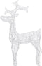 vidaXL - Kerstdecoratie - rendieren - 90 - LED's - 60x16x100 - cm - acryl