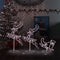 vidaXL - Kerstdecoratie - rendieren - en - slee - 260x21x87 - cm - acryl - warmwit