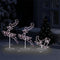 vidaXL - Kerstdecoratie - rendieren - en - slee - 260x21x87 - cm - acryl - warmwit