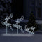 vidaXL - Kerstdecoratie - rendieren - en - slee - 260x21x87 - cm - acryl - koudwit