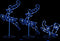 vidaXL - Kerstdecoratie - rendieren - en - slee - 260x21x87cm - acryl - blauw